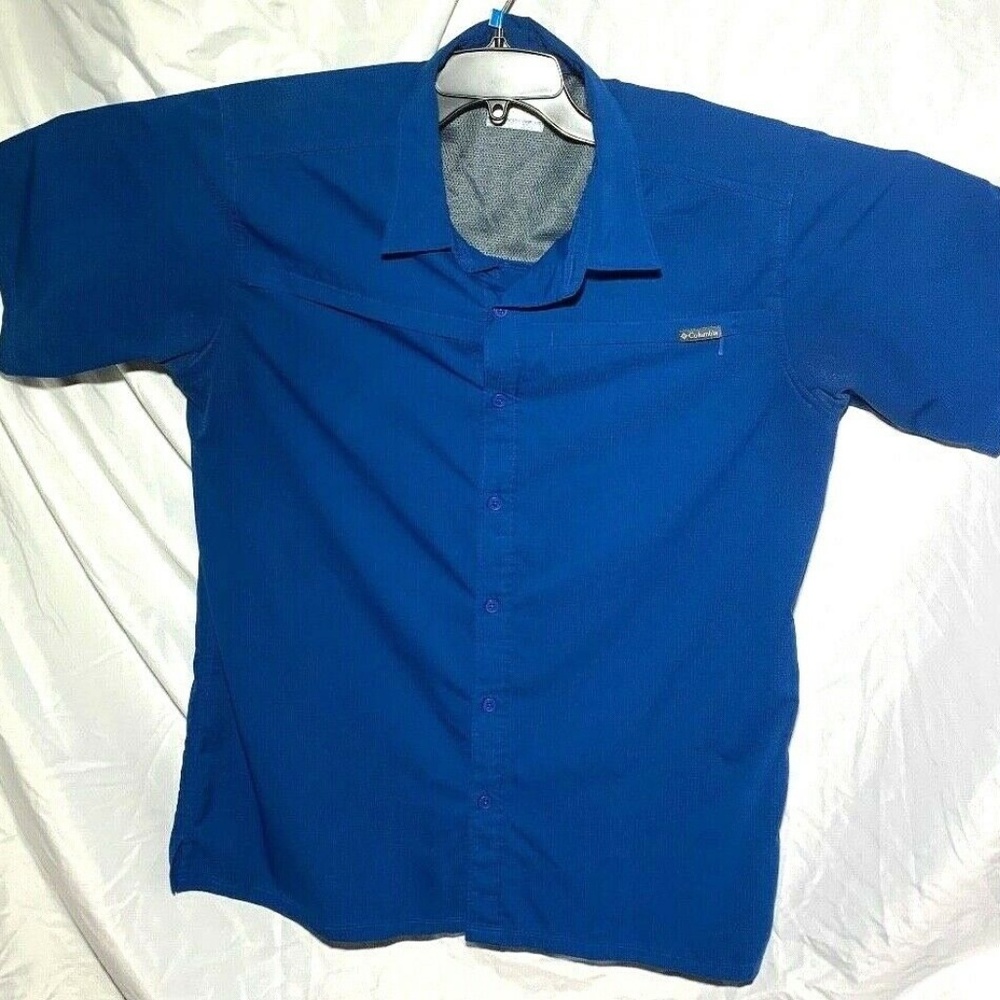 Columbia Omni-Shade Men's Blue Short Sleeve Shirt
